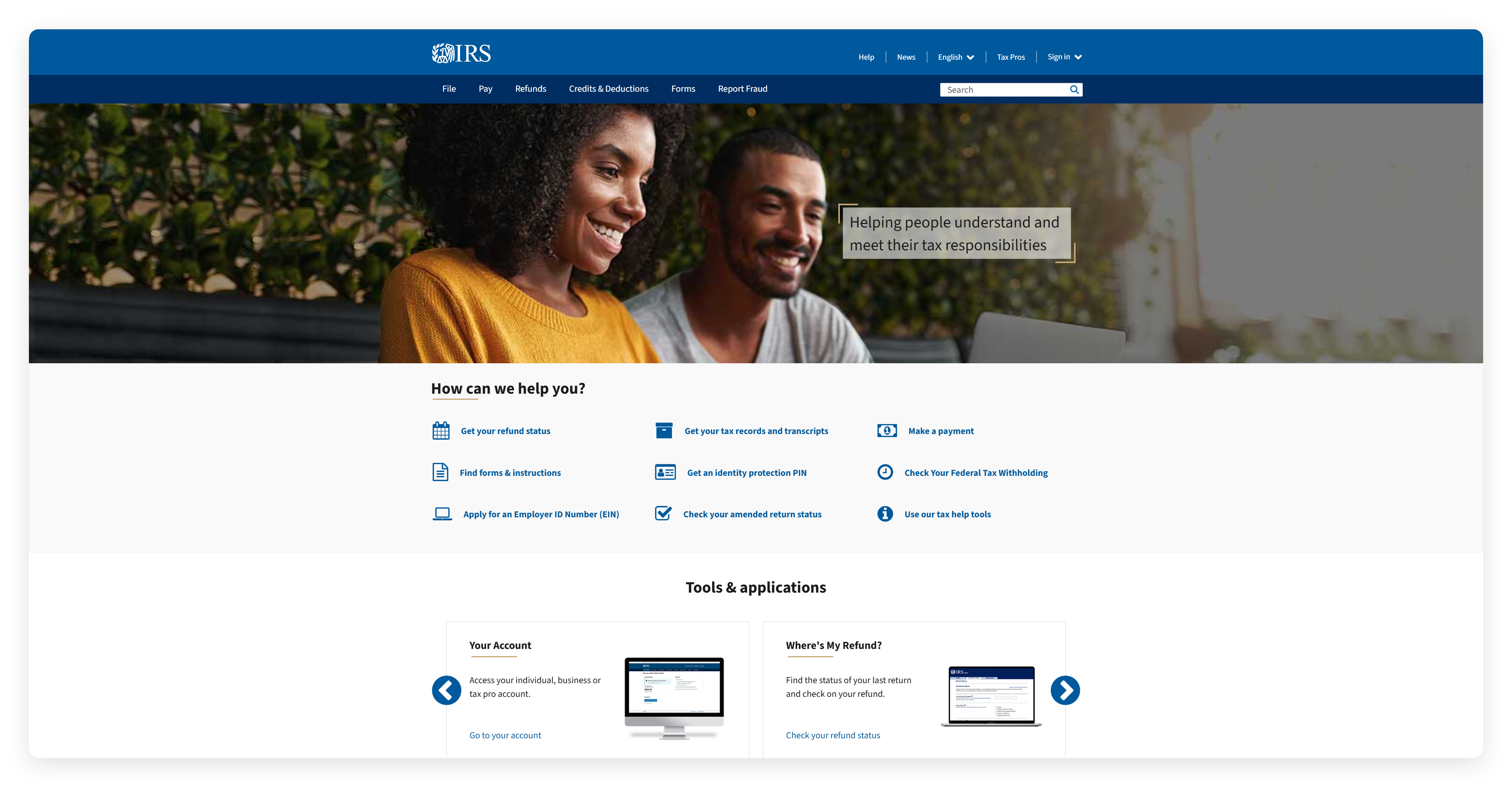 IRS 美国国税局（Internal Revenue Service）