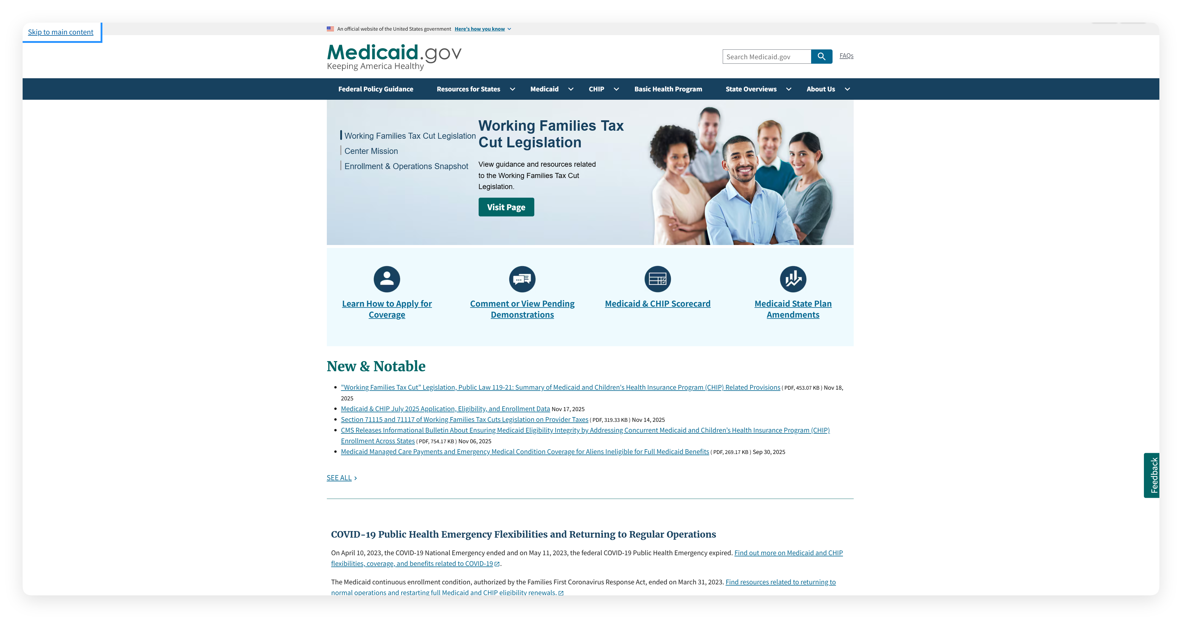 Medicaid（低收入家庭医疗）