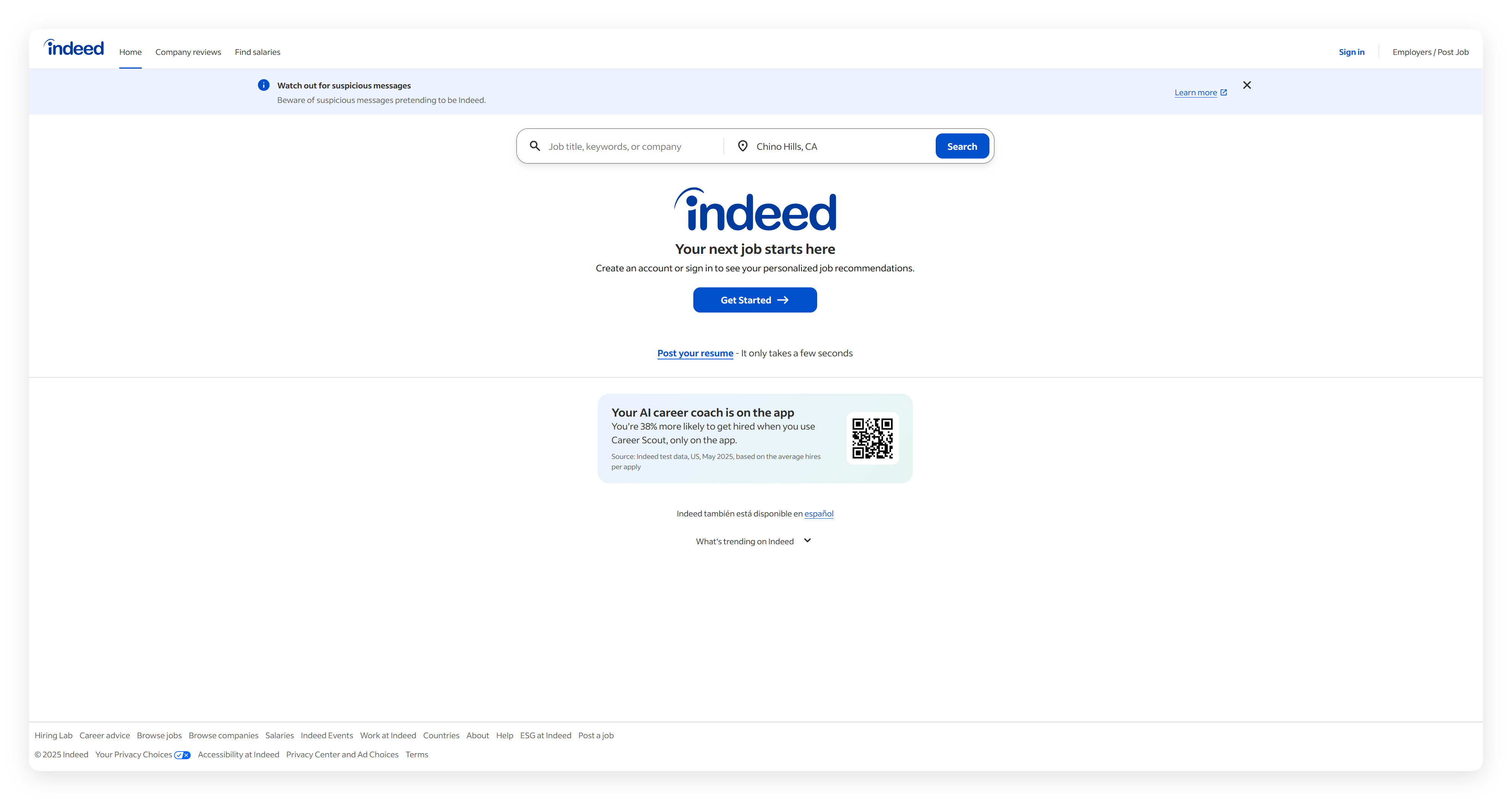 Indeed（美国最大招聘网站）
